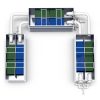 OxyShark wastewater treatment system triple modular layout